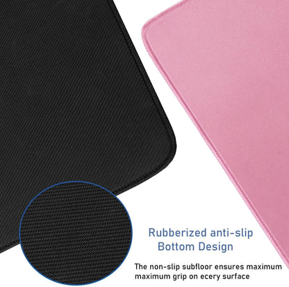 Large Extended Gaming Mouse Pad with Stitched Edges, (31.5X15.7In) Durable Non-Slip Natural Rubber Base, Waterproof Computer Keyboard Pad Mat for Esports Pros/Gamer/Desktop/Office/Home-Black