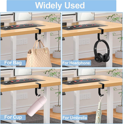 2PCS Purse Hook for Table - Heavy Duty Purse Hanger for Table High-Strength Alloy Materials Purse Holder for Desk Can Hook Bags, Umbrellas, Keys, Cups and Headphone