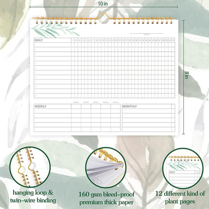 Habit Tracker Calendar- 12 Months Undated Daily, Weekly & Monthly Habit Tracker Journal, Writable Habits Track Calendar for Goal Setting, Boost Productivity, Workout Motivation & Self Care Tool