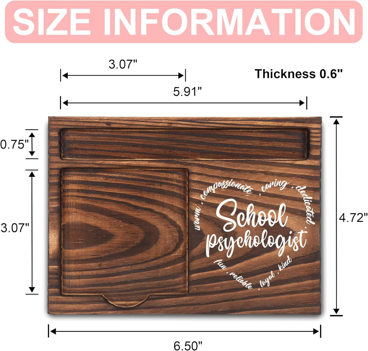 Inspirational Motivational Gifts, Encourage Gifts, Recovery Gifts, Little Reminders Sticky Note Holder, Post-it Note Dispenser for Desk, Wooden Post-it Note & Pen Holder 6.5" x 4.7" - FTA121