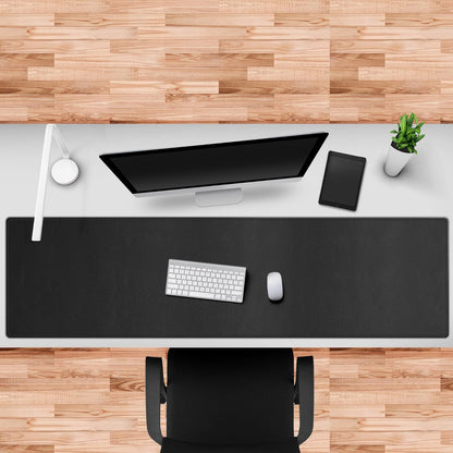 Cacoy 36" x 20" Leather Desk Mat for Home Office, Extra Large PU Leather Desk Pad Blotters, Waterproof Computer Keyboard Mat, Extended Gaming Mouse Pad, Desk Protector for Desktop and PC Laptop, Black