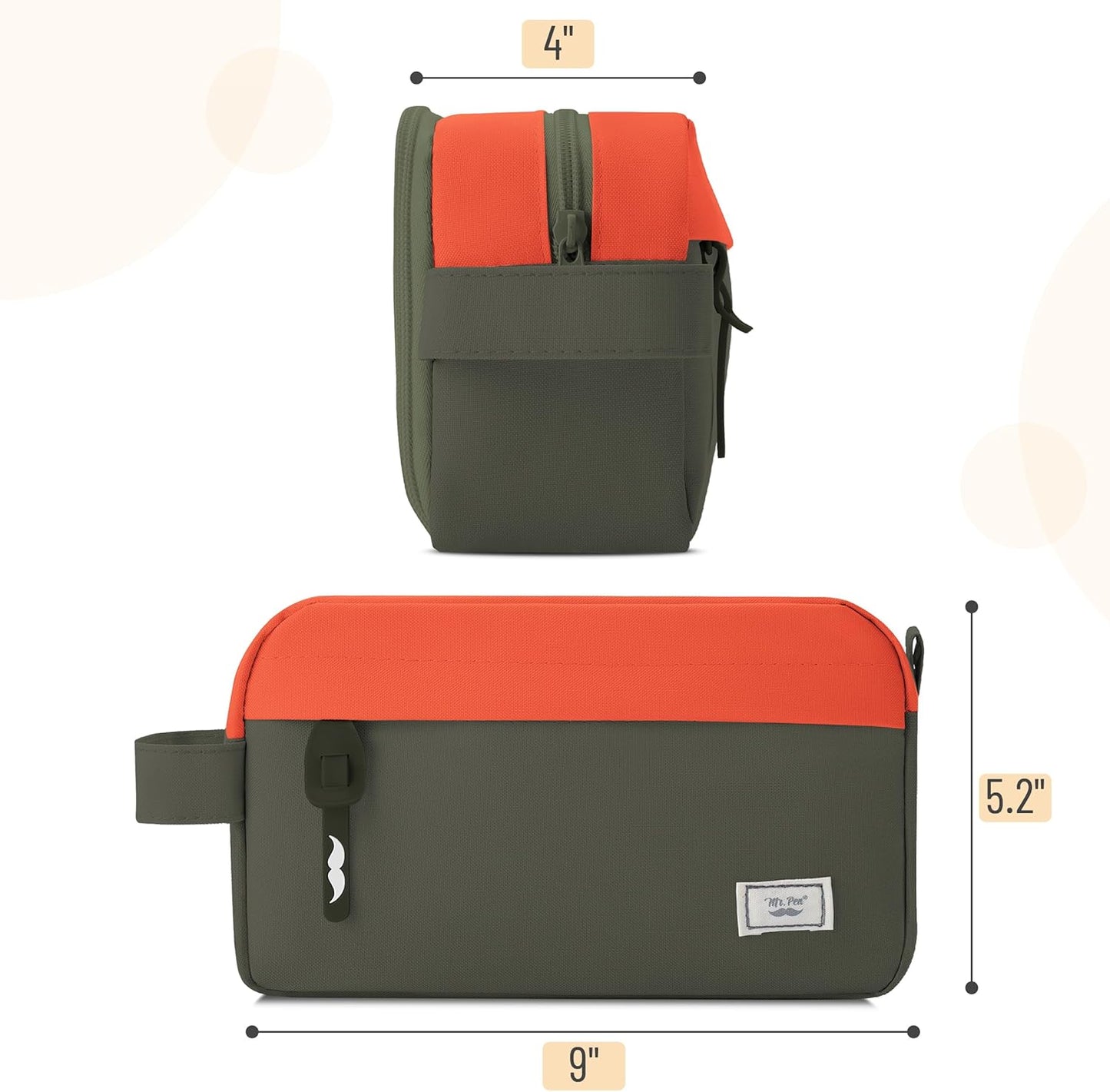 Mr. Pen- High Capacity Pencil Case, Large Pencil Pouch with 3 Compartments and 2 Pockets, Large Pencil Bag with Smooth Zipper, Cute Pencil Case Pouch Organizer, School Supplies for Teens