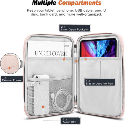 MoKo 9-11 Inch Tablet Sleeve Case, Fits New 11inch iPad Air M4/Pro M5, iPad A16 11", i-Pad 10/9/8/7th/Air 5/4th 10.9"/10.2", Tab S9/S8 11", Protective Bag Carrying Case with Pocket, Dark Gray