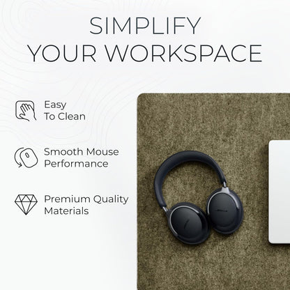 Nordik Large Felt Desk Mat - Charcoal - 35 x 17 inch - Full Desk Keyboard Mat - Computer Desk Mat for Keyboard and Mouse Pad - Desktop Mat - Large Felt Desk Pad
