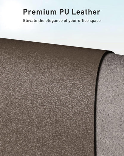 Aothia Non-Slip PU Leather Waterproof Laptop Desk Pad Protector, Blotter Mat, Writing and Mouse Pad for Office & Home, Beige, 23.6" x 13.7" - Colors A
