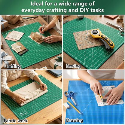 Worklion Self Healing Cutting Mat for Craft-Thickened 18inch x 12inch fabric sewing mat for quilting,rotary cutting, nonslip
