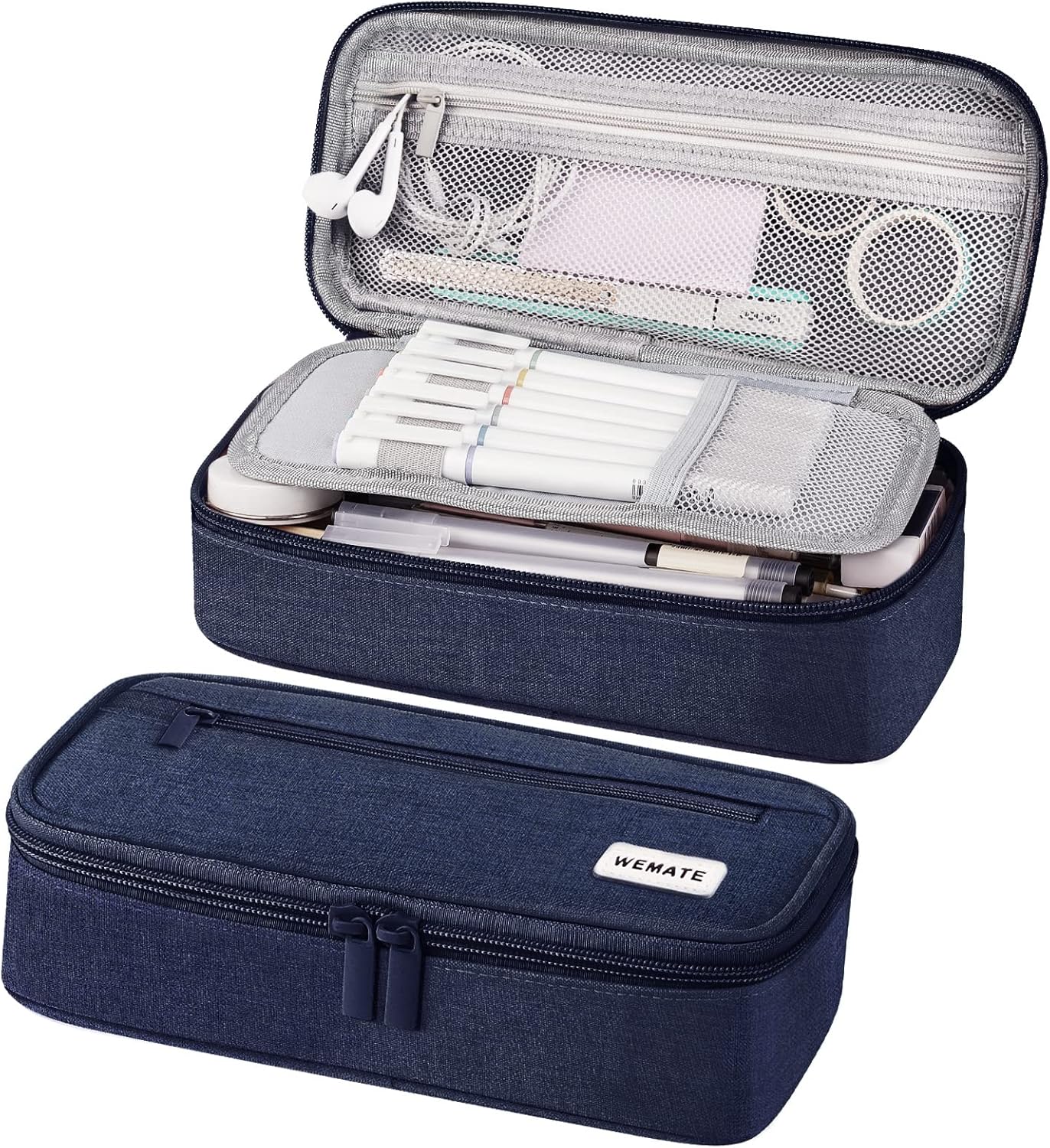 WEMATE Pencil Case, Large Storage Organizer, Makeup Bag, Teacher Must - have, Big Pencil Pouch, Marker Case for College
