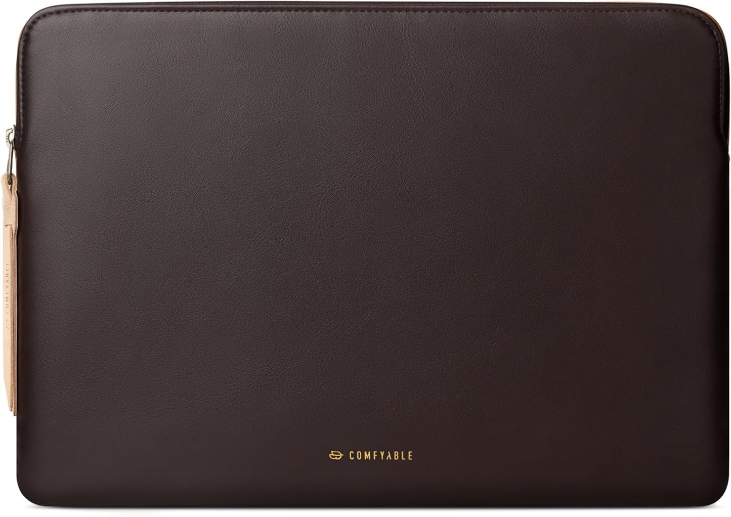 Comfyable Slim Protective Laptop Sleeve Compatible with 13/14 Inch MacBook Air & MacBook Pro M5/M4/M3/M2 Pro/Max 2026, Mac Travel Case, Laptop Pouch, Slim PU Leather Cover, Brown