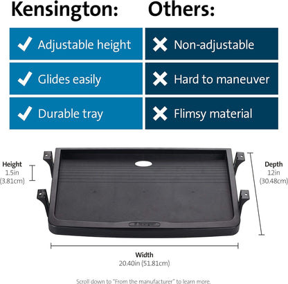 Kensington Underdesk Basic Keyboard Drawer (K60009US) , Black