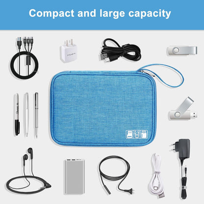 CILLA Electronics Organizer Travel, Travel Cord Organizer Case, Compact Electronics Accessories Bag for Cable, Cord, Charger, Phone