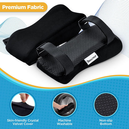 BEAUTRIP Ergonomic Armrest Pads- Office Chair Arm Rest Cover Pillow - Elbow Support Cushion for Computer, Gaming and Desk Chairs (Set of 2, Mesh Cover)