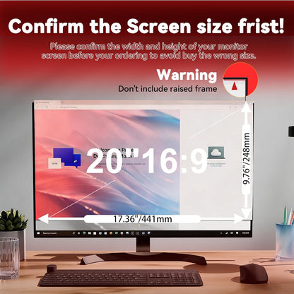 [2-Pack] 24 Inch Computer Privacy Screen Filter (16:9 Aspect Ratio) - Removable, Anti Glare & Blue Light Blocking, Compatible with HP Dell ASUS Acer Samsung Monitors
