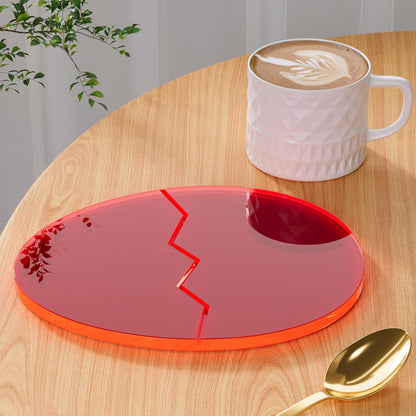 Acrylic Coaster Decorative Plates, Irregular Bar Drink Coaster, Clear Cloud Shape Coffee Cup Coaster, Perfect for Tabletop Protection and Accessories Display.(Gold)