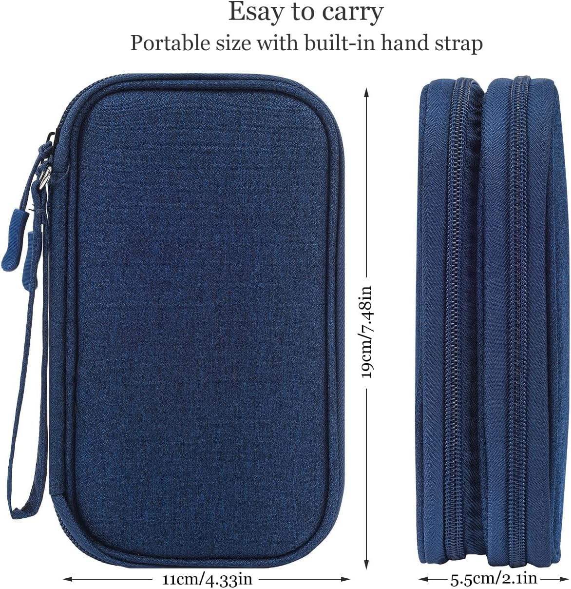 CAOODKDK Electronics Accessories Organizer Pouch Bag, Travel Universal Organizer for Cable, Charger, Phone, SD Card, Business Travel Gadget Bag