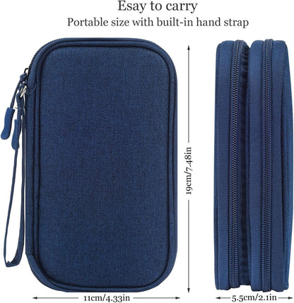 CAOODKDK Electronics Accessories Organizer Pouch Bag, Travel Universal Organizer for Cable, Charger, Phone, SD Card, Business Travel Gadget Bag