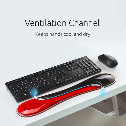 Kensington Slim Duo Gel Mouse Wrist Rest Support Cushion for Low Profile Mice & Trackballs, Ergonomic Mouse Wrist Support for Pain Relief, Comfortable Non-Skid Gel, Gray 7.56" x 2.83" x 0.87" K62438NA