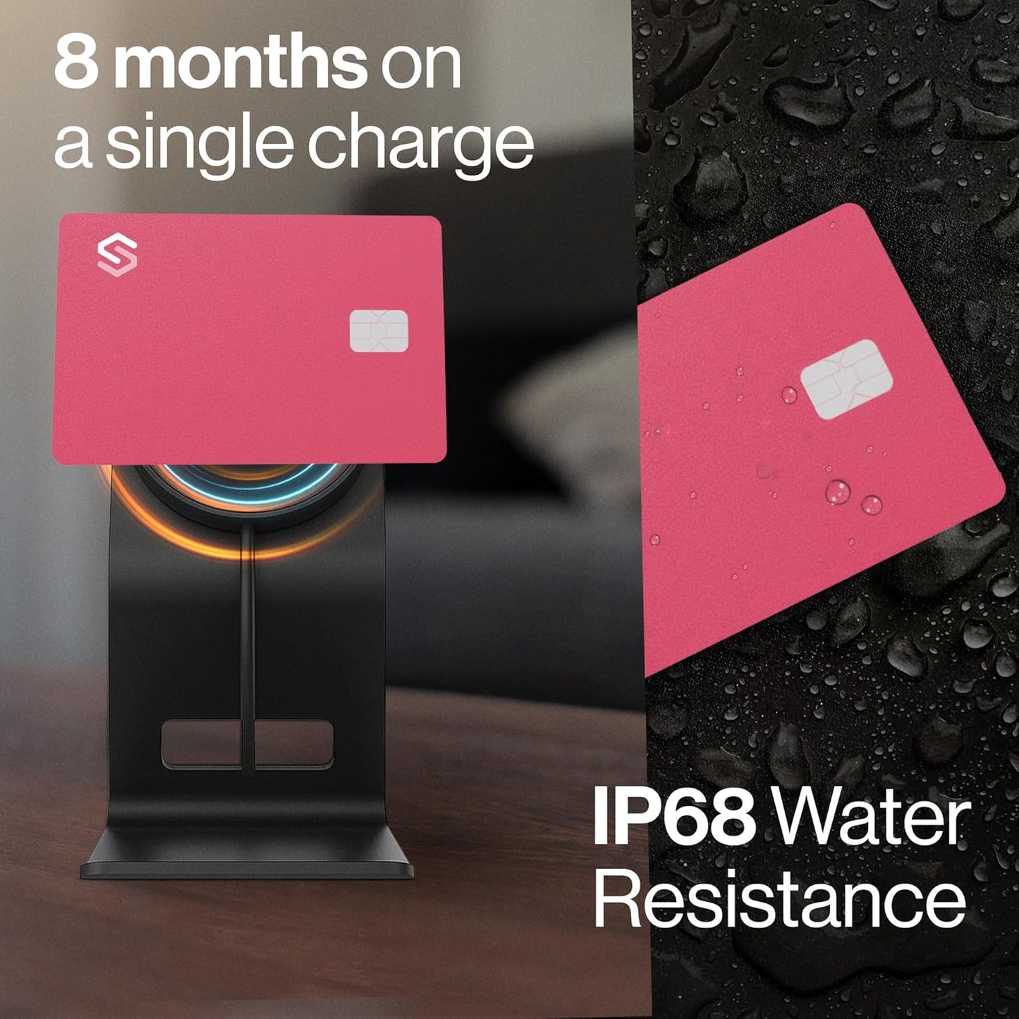 SPOTMINDERS Apple MFi Certified Wallet Tracker PRO for Travel Credit Card Design Works with Apple Find My IP68 Waterproof Rechargeable Tracking Card for Wallet Luggage Passport 0.07in Slim Item Finder