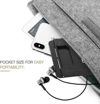 MoKo Phone/Tablet Stand, Foldable Tablet Holder Compatible with iPhone 17/17 Air/17 Pro/17 Pro Max, iPhone 16/Pro/Pro Max/Plus, iPhone 15/Pro/Pro Max/Plus, iPhone 14/Pro/Pro Max/Plus, Black