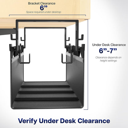 VIVO Screw-on Under Desk 16 inch Fabric Cable Management Tray, Wire Concealer, Power Strip Storage, Workspace Organization, Easy Fold Down Access, Black, DESK-AC16F-S