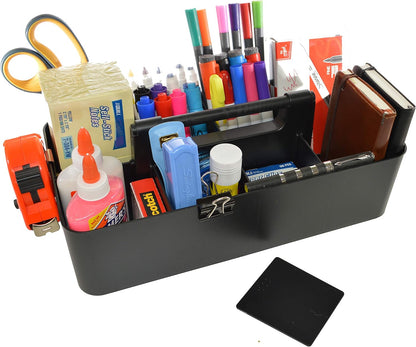 Portable Caddy American Made, DIY Dividers, 8 Compartments, Supply Organizer, Portable Tote Basket with Handle Storage Organizer Bathroom, Office, Crafts, or School Supplies