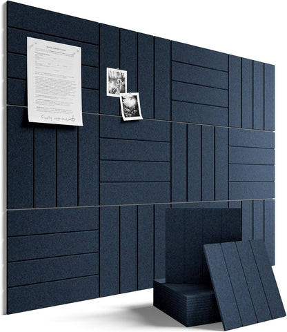 Fluxynara Large Felt Bulletin Board 48" x 36" Cork Board Alternative-12 Pack with 70 Safe Removable Adhesive Tabs, Cork Boards for Walls Cork Board for Home Office Classroom Pin Board (Oatmeal)