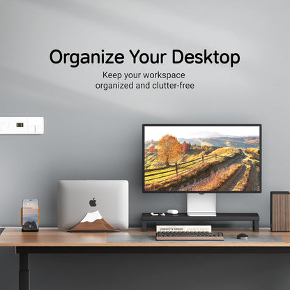 AFOOYO Vertical Dual Laptop Stand - Snow Peak-Shaped Wooden Adjustable Laptop Holder,2 Slots Desktop Dock Compatible with All MacBook, Surface,Chromebook,Dell & More(Beechwood)