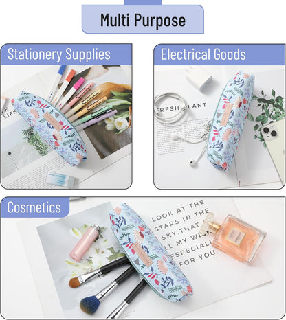 Mr. Pen- Cute Pencil Case Pouch, Multipurpose Canvas Bible Pencil Pouch, Smooth Zipper, Premium Material, Neat Stitches, Ideal for Stationery, Cosmetics, Electronics, School, Office, Travel