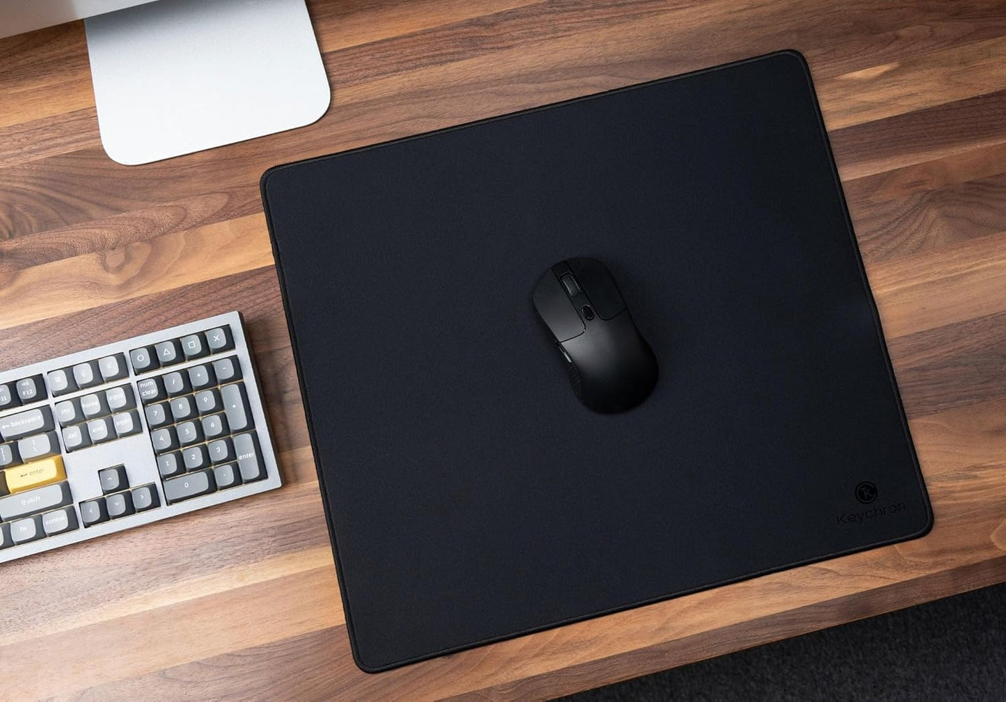 Keychron XL Gaming Mouse Pad Desk Mat, 35.4" × 15.7", Soft Micro-Weave Surface, Non-Slip Rubber Base, Anti-Fray Stitched Edges, Extended Large Mousepad for Gaming & Office – Black