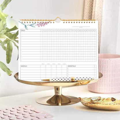 Habit Tracker Calendar- 12 Months Undated Daily, Weekly & Monthly Habit Tracker Journal, Writable Habits Track Calendar for Goal Setting, Boost Productivity, Workout Motivation & Self Care Tool