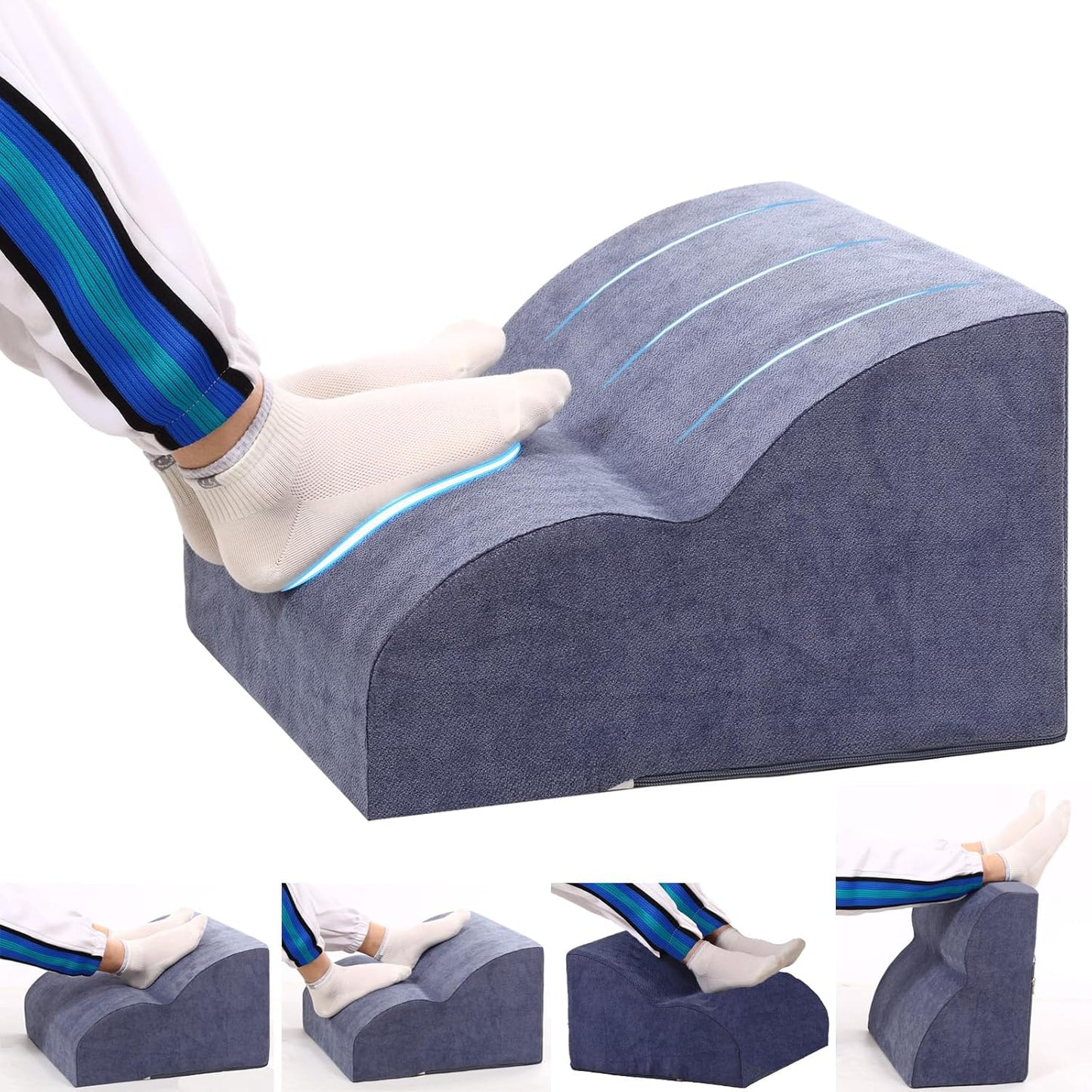 Foot Rest for Under Desk at Work.Multifunctional 3-Tier Foot Stool,with Washable Footrest.for Under Desk,Office Chair Gaming Chair & Sofa,Leg Elevation Pillow,Supports Posture-Brown