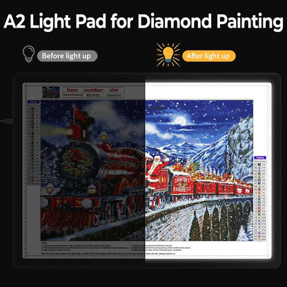 Heanolier A4 LED Copy Board Light Tracing Box,Super Bright Magnetic Light pad with Side physical Buttons,Adjustable Corded Light Table for Tattoo Transferring,Drawing, Light Board for Diamond Painting