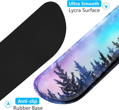 Dapesuom Enlarge Keyboard Wrist Rest, Memory Foam Wrist Cushion for Desk Mat Support, Cute Pain Relief Keyboard Mouse Pad Rests Set with Non-Slip Base for Gaming Laptop Office Computer, Elegant Flower
