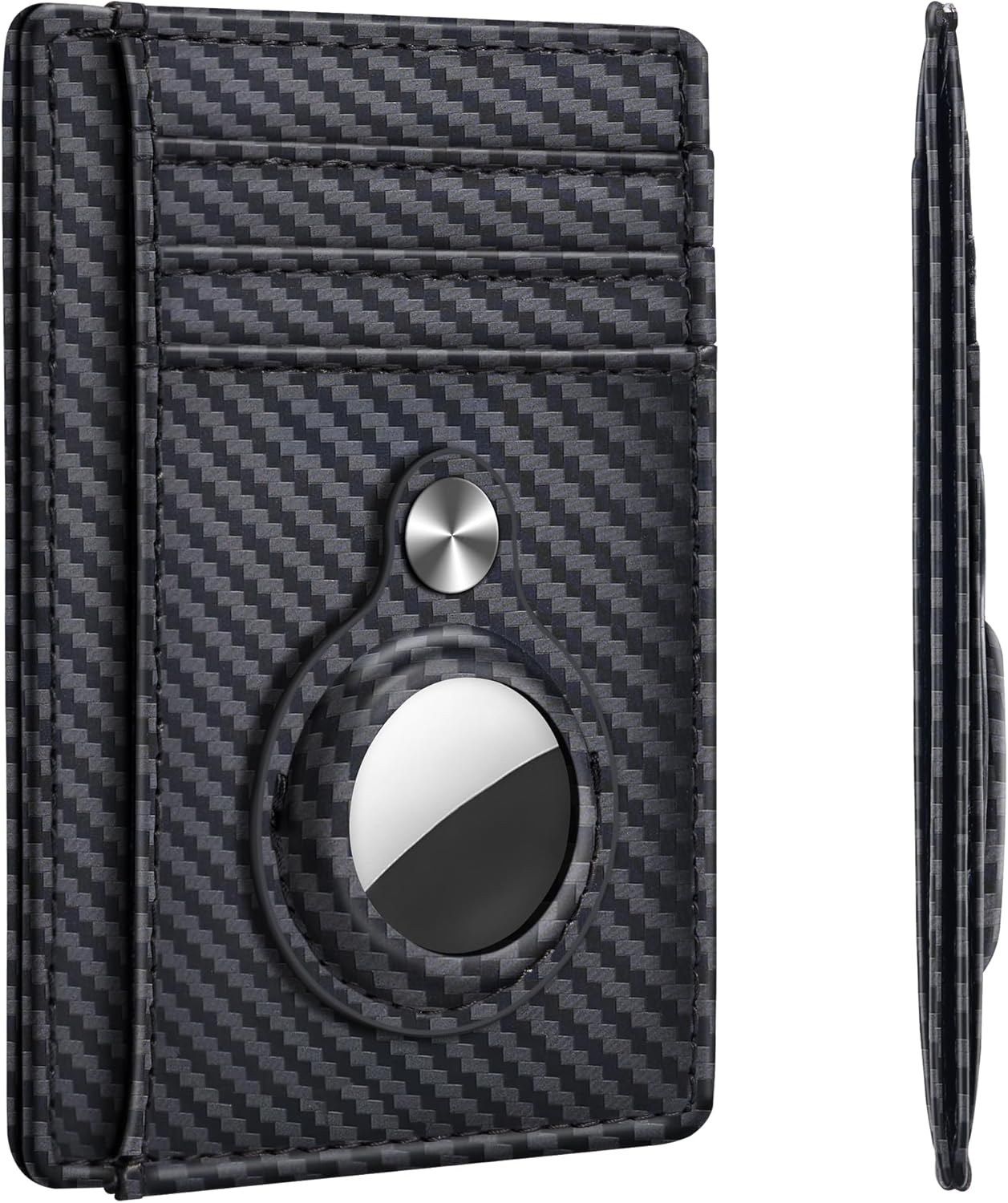 Slim Minimalist Front Pocket Air Tag Wallet, RFID Blocking Card Holder Wallet with Airtag Holder
