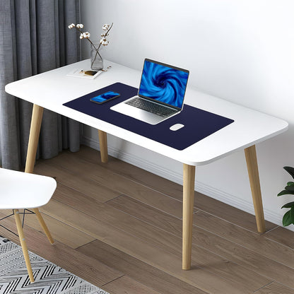 AFIING Large Desk Mat 47" x 17", Dual-Sided Natural Cork & PU Leather Desk Pad, Non-Slip Waterproof Mouse Pad for Office, Home & Gaming, Black
