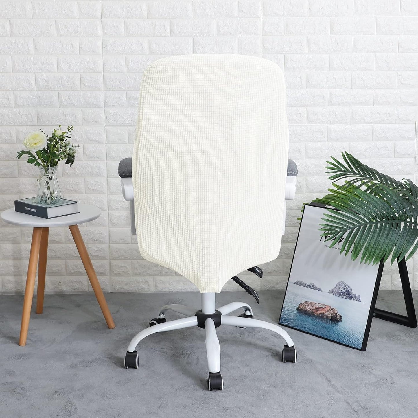 FORCHEER Office Chair Armrest Covers 12-15 Inch Velvet Elastic Black Arm Rest Covers for Desk Computer Chairs Washable
