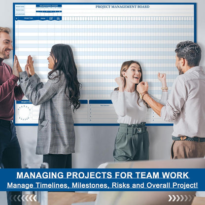 Lincia Large Magnetic Project Planning Management Vision Board 24 x 36 Reusable Office Whiteboard Make Ready Board Property Management Wall Project Planner for Managers Entrepreneurs