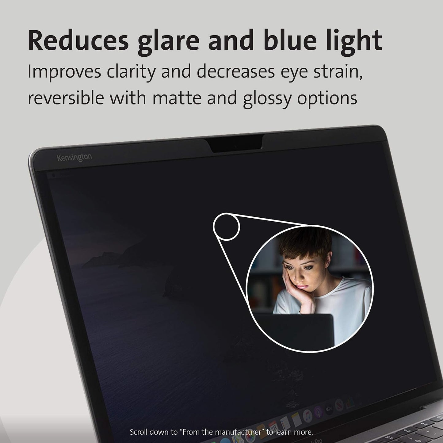 Kensington MagPro™ Magnetic Laptop Privacy Screen 14 inch, Removable 16:9 Laptop Privacy Filter, Anti-Glare, Blue Ray Reduction, Dell Latitude 5420, HP Elitebook 840 G6-G8, Lenovo, Asus (K58352WW)