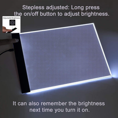 Diamond Painting A4 Ultra-Thin Portable LED Light Box Tracer USB Power Cable Dimmable Brightness LED Artcraft Tracing Light Pad for Artists Drawing Sketching Animation Stencilling X-ray Viewing