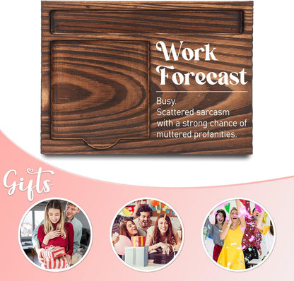 Inspirational Motivational Gifts, Encourage Gifts, Recovery Gifts, Little Reminders Sticky Note Holder, Post-it Note Dispenser for Desk, Wooden Post-it Note & Pen Holder 6.5" x 4.7" - FTA121