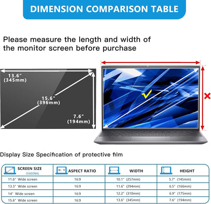 [2 Pack] 27 Inch Computer Privacy Screen , 16:9 Aspect Ratio Monitor Privacy Filter with Anti-Glare, Anti-Blue Light & Anti-Spy Protection, Removable Anti-Scratch Screen Protector for 27-Inch Widescreen Monitors
