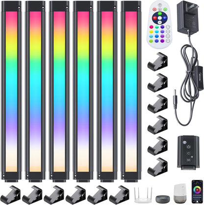 LED Smart TV Light Bar 36 Inch Light Bar RGBCW WiFi TV Light Bar with Multiple Placement Options for 55-70 inch TVs, Uplighting or backlights for Home, Bedroom, Shelf. Voice and App Control. (72 Inch)