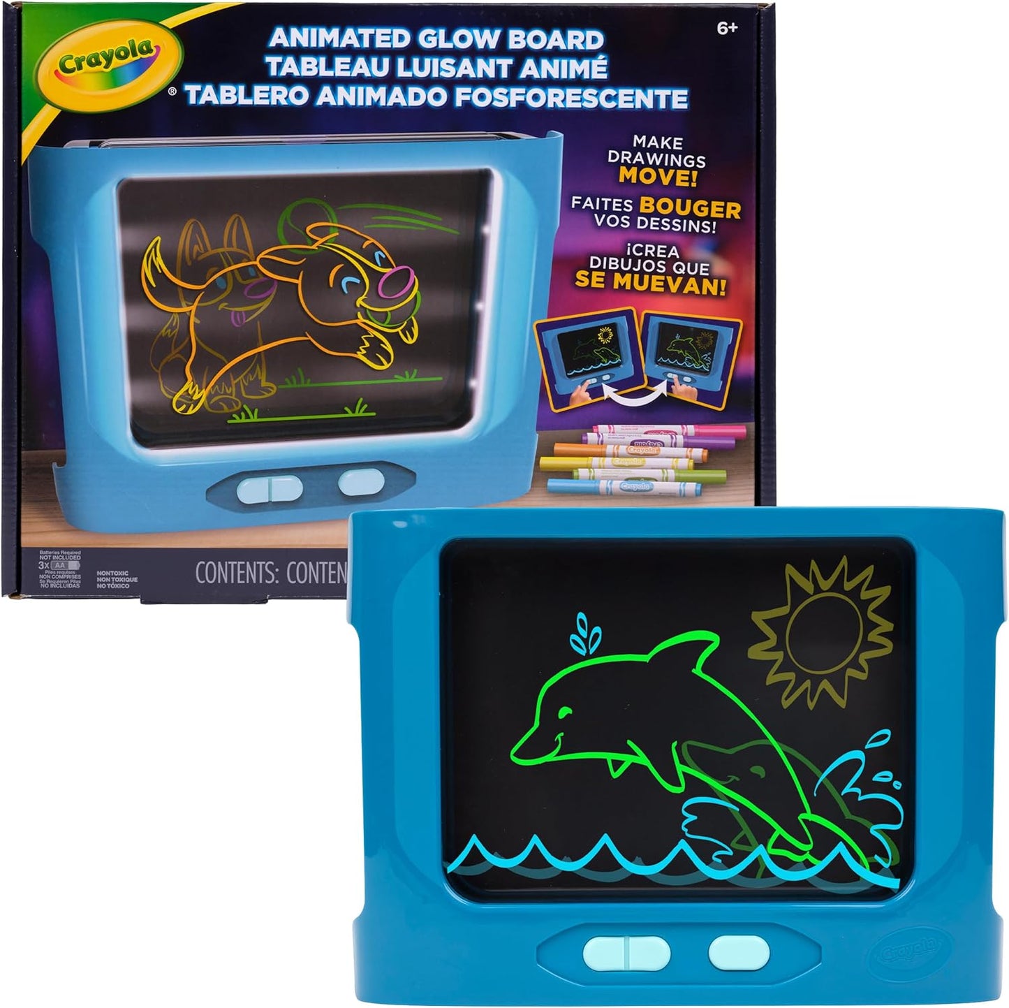 Crayola Ultimate Light Board - White, Kids Drawing Tablet, Gifts for Kids, LED Drawing Board, Sketching Art Projector, Toys for Boys & Girls, 6+