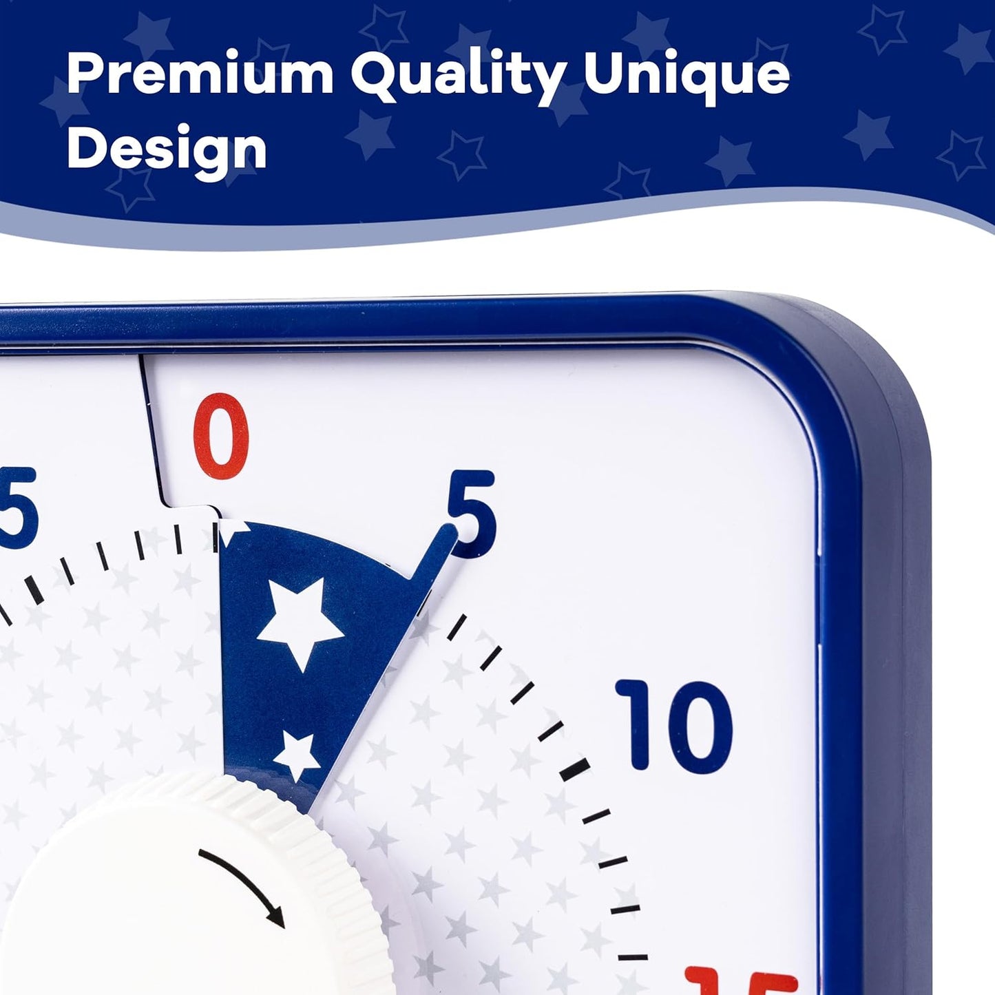Visual Timer 7.5 inch; 60 Minute 1 Hour Countdown Timer for Kids Classroom Teaching Tool Home Office Meeting, Mechanical Countdown Clock for Exam Time Management Magnetic, Sky Blue with Colorful Disc