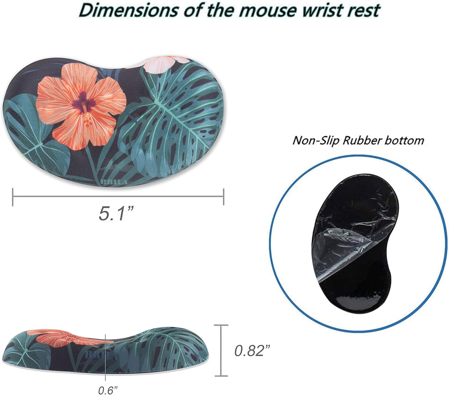 BRILA Memory Foam Mouse & Keyboard Wrist Rest Support Pad Cushion Set for Computer, Laptop, Office Work, PC Gaming - Massage Holes Design - Easy Typing Wrist Pain Relief (Nebula)
