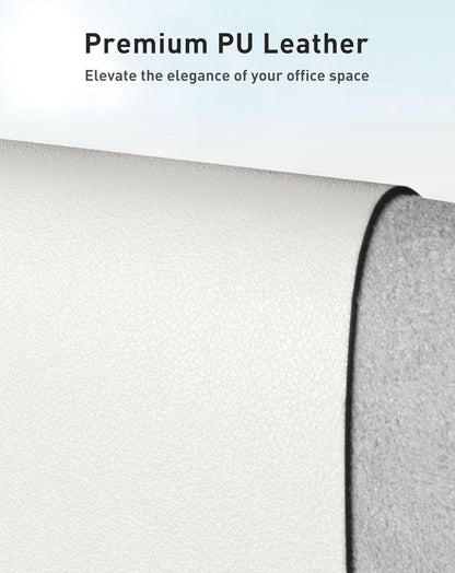 Aothia Non-Slip Waterproof PU Leather Desk Pad Protector for Mouse, Writing Desk, Office, Home, Laptop Blotter, 23.6" x 13.7", Black - Colors A