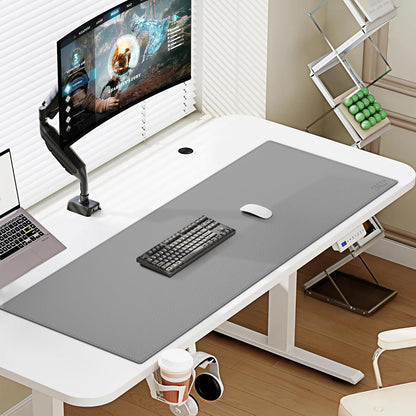 Cacoy 36" x 20" Leather Desk Mat for Home Office, Extra Large PU Leather Desk Pad Blotters, Waterproof Computer Keyboard Mat, Extended Gaming Mouse Pad, Desk Protector for Desktop and PC Laptop, Black
