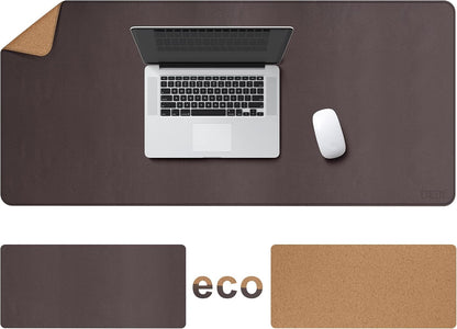 Cacoy 36" x 20" Leather Desk Mat for Home Office, Extra Large PU Leather Desk Pad Blotters, Waterproof Computer Keyboard Mat, Extended Gaming Mouse Pad, Desk Protector for Desktop and PC Laptop, Black