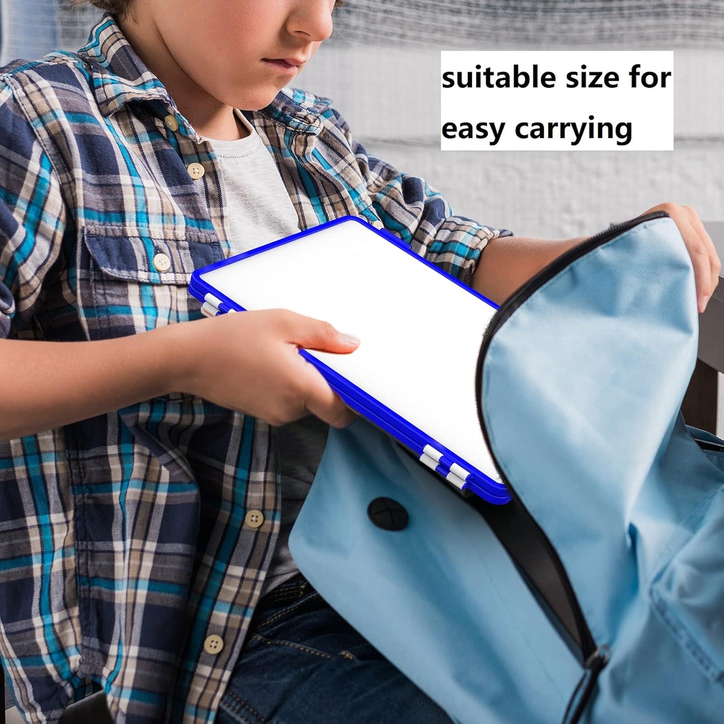 Magnetic Small Dry Erase White Board, 4 Writing Sides Desktop Whiteboard Small White Board for Kids, 11.5x17” Foldable Whiteboard for School Office Desk