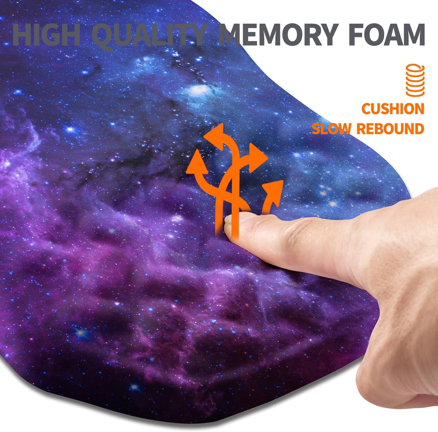 Ergonomic Slope Mouse Pad Wrist Support, Wrist Rest Mousepad for Carpal Tunnel Pain Relief with Massage Bulge and Slow Rebound Memory Foam (12x8 inch, Black)