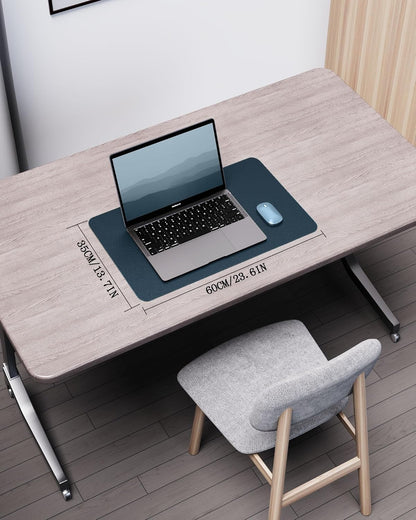 YSAGi Double-Sided Desk Pad, 31.5"x15.7"Leather Desk Mat, Eco Cork Desk Pad Protector,Large Mouse Pad,Waterproof Desk Blotter for Office/Home(Coffee)